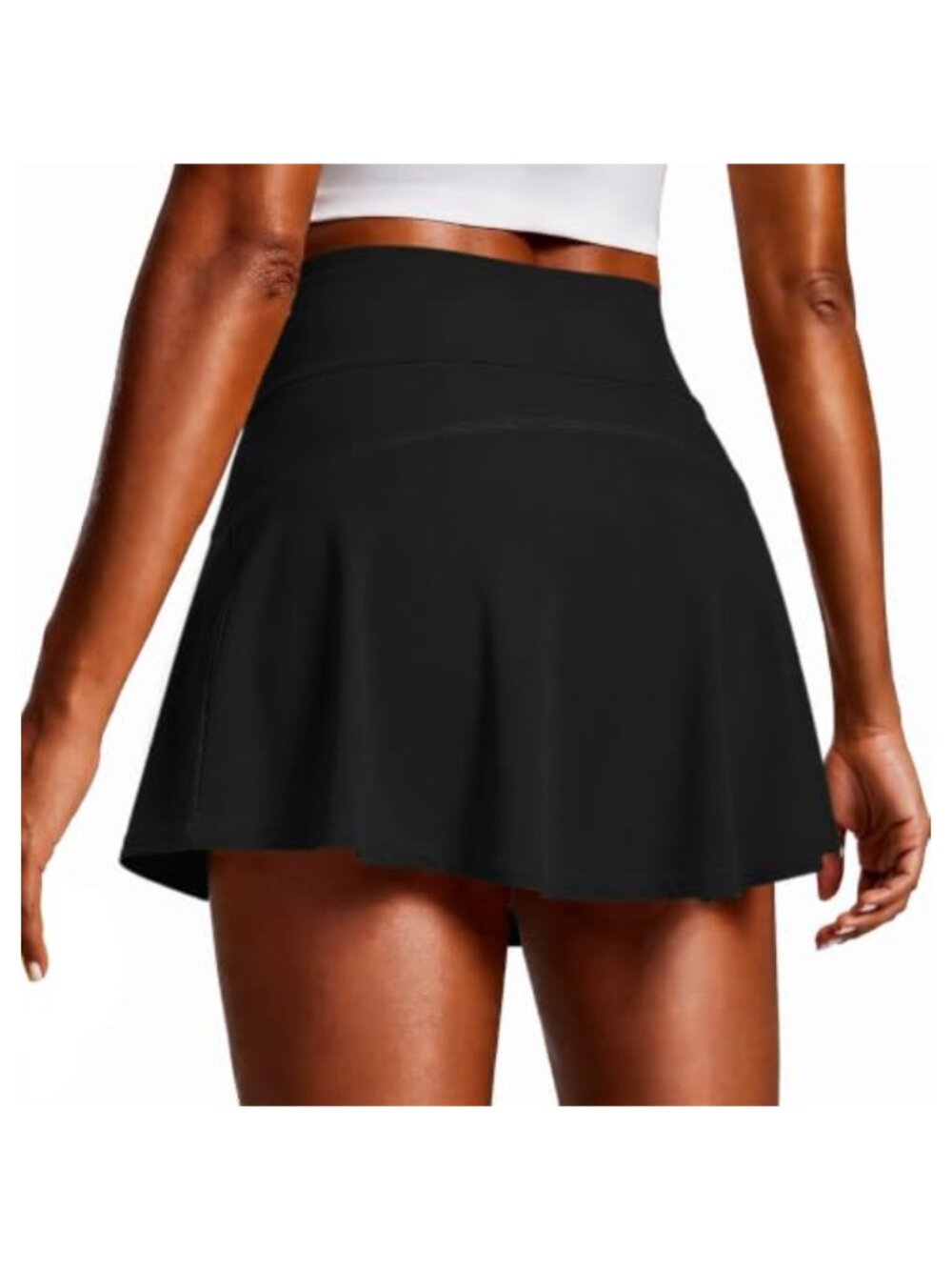 Pleated Athletic Skort with Built-in Shorts and Pocket